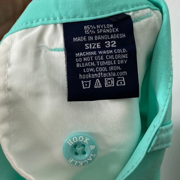 HOOK & TACKLE Shorts 32 Turquesa Coastland 4 Way Stretch Hybrid Fishing Short - Picture 5 of 5